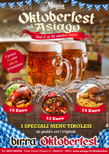 Oktoberfest al ristorante-pizzeria Magia di Asiago