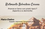 Belvedere restaurant in Cesuna takeaway takeaway service and home delivery for Coronavirus emergency