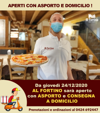 Pizzeria Al Fortino asporto domicilio natale 2020