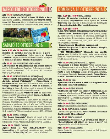 Pomopero 2016 programma 15 16 ottobre Pomopero 2016 programma 15 16 ottobre