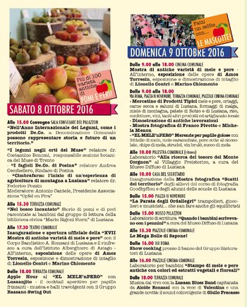 Pomopero 2016 programma 8 e 9 ottobre