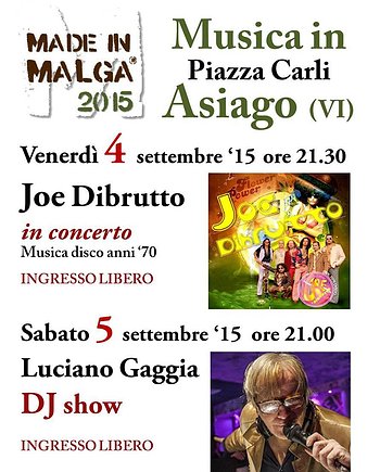 Programma musicale Made in Malga 2015 ad Asiago