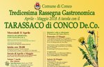 A TAVOLA CON IL TARASSACO DI CONCO - 13ª Rassegna gastronomica sull'Altopiano di Asiago - Aprile-maggio 2018