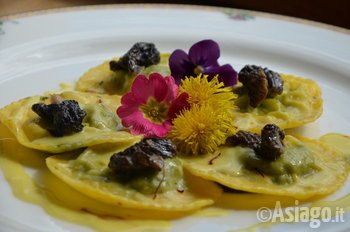 Ravioli con spugnole - Alpi di Foza Ravioli con spugnole - Alpi di Foza