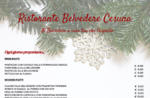 Takeaway menu of the Hotel Belvedere Restaurant in Cesuna for the Christmas period