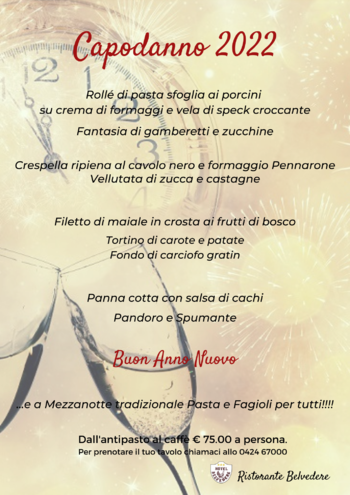 Ristorante Belvedere Cesuna cenone capodanno 2022