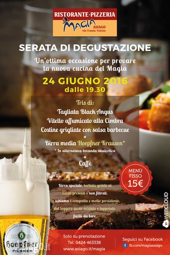 serata di degustazione al magia asiago