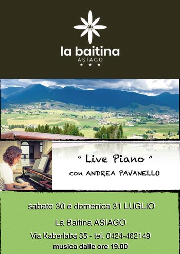 Serata Pianobar all'Hotel Ristorante La Baitina di Asiago