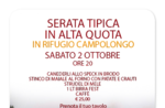Cena "Serata tipica in alta quota" al Rifugio Campolongo - 2 ottobre 2021