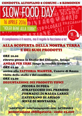 Slow food day 2016 sull altopiano di asiago