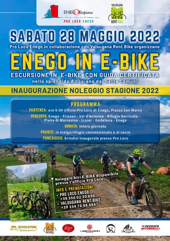 Escursione in E-bike a Enego sabato 28 maggio 2022