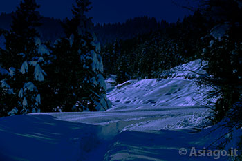 Ciaspolata notturna Rifugio bar Alpino Asiago