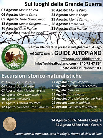 Locandina Guide Altopiano agosto 2013