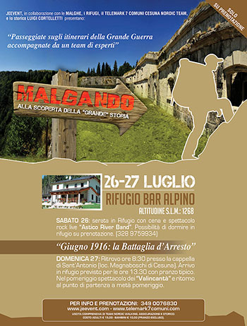 Malgando 2014 Rifugio Bar Alpino 26-27 luglio Malgando 2014 Rifugio Bar Alpino 26-27 luglio