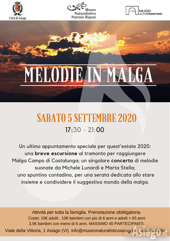 Melodie in malga - 5 settembre 2020 Melodie in malga - 5 settembre 2020