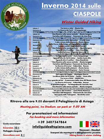Programma Escursioni Invernali 2013-14 Guide Altopiano