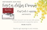 Festa della donna - Cena al Ristorante Alpi di Foza - 8 marzo 2022