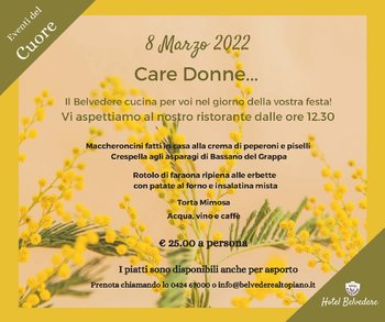 Festa delle donne 2022 al Ristorante Belvedere di Cesuna