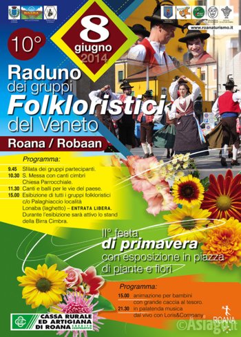  10º Raduno dei gruppi Folkloristici del Veneto e  IIª Edizione della Festa di Primavera a Roana