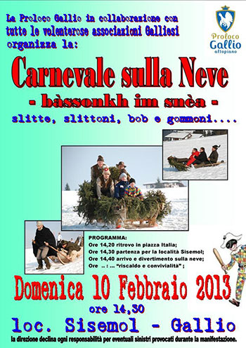 Carnevale sulla Neve a Gallio