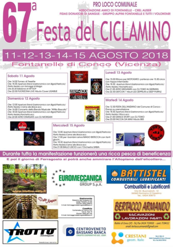 Festa del ciclamino 2018 a Fontanelle di Conco