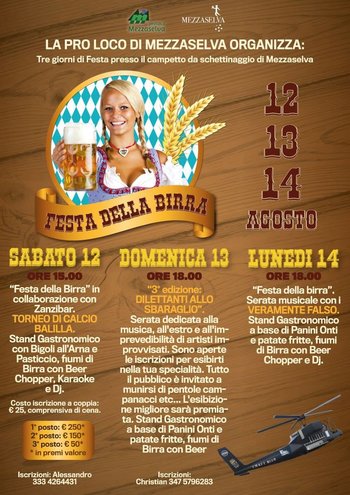 Festa della birra 2017 a Mezzaselva