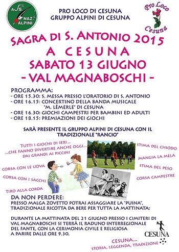 Festa di Sant'Antonio 2015 Cesuna