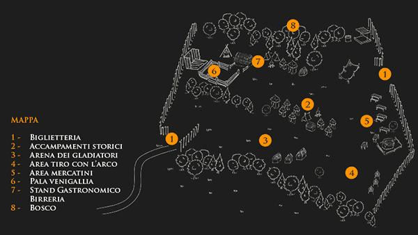 Mappa del Festival Celtico Venigallia 2013 a Cesuna