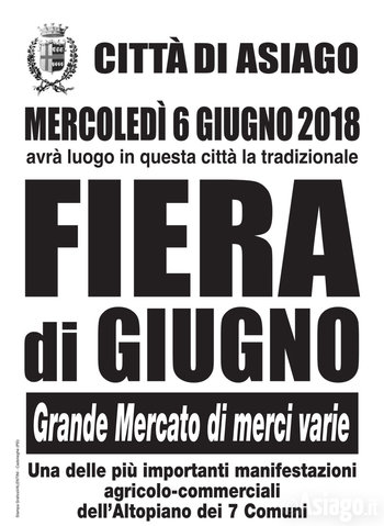 Fiera di giugno 2018 ad Asiago