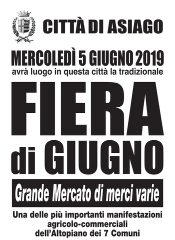 Fiera di giugno Asiago 2019