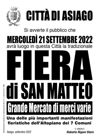 Fiera di San Matteo ad Asiago 2022