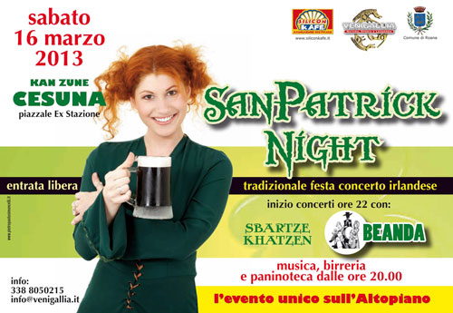 San Patrick Night Marzo 2013