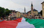 Proiezione del video realizzato durante la sfilata del Tricolore più lungo del mondo - Gallio, 13 agosto 2018