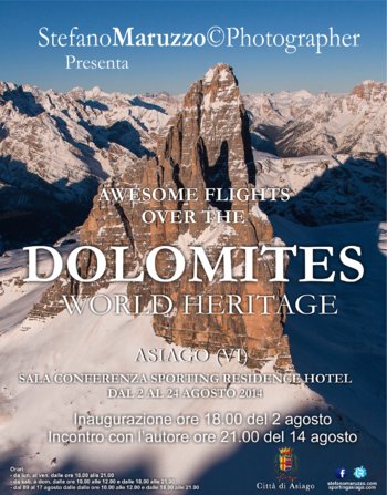 Mostra fotografica Asiago Stefano Maruzzo Awesome Flighys Over The Dolomites