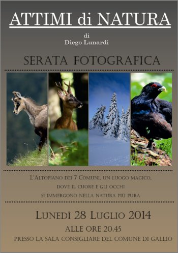 Serata fotografia Attimi di Natura di Diego Lunardi