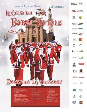 Corsa dei babbi natale ad Asiago