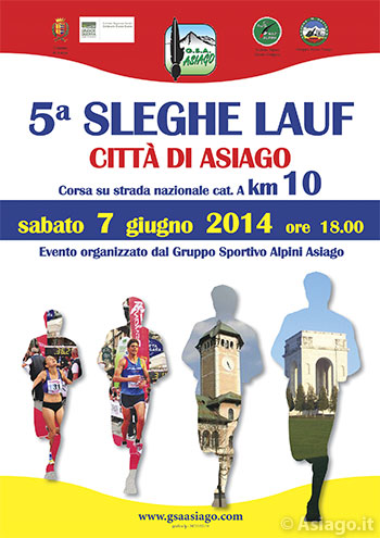 5ª Sleghe Lauf Città di Asiago 7 Giugno 2014