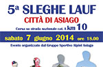 5ª SLEGHE LAUF Città di Asiago - Gara Podistica, 7 Giugno 2014