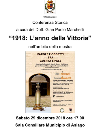 Anno della vittorio - Conferenza con Marchetti Anno della vittorio - Conferenza con Marchetti