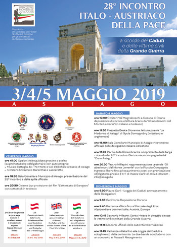 28. italienisch-österreichisches Friedenstreffen in Asien vom 3. bis 5. Mai 2019