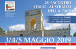 28° Incontro Italo-Austriaco della Pace ad Asiago - Dal 3 al 5 maggio 2019