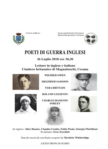 Poeti di guerra inglesi a Cesuna Poeti di guerra inglesi a Cesuna