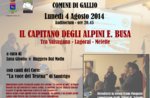 The evening in honor of Captain Henry alpini Busa di Salcedo