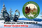 Snowshoe walks with guides on the ' Plateau Asiago plateau February 2013 L ' Pla