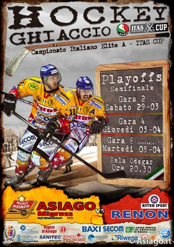 Campionato Hockey 2013-14 Elite.A Playoffs semifinali Asiago