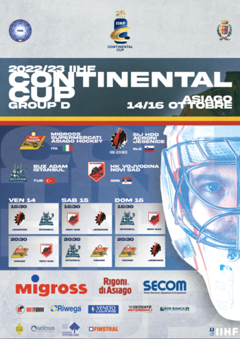 IIHF Continental Cup 2022/2023 - Round 2 Girone D ad Asiago - 14, 15 e 16 ottobre 2022