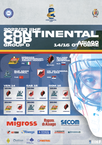 IIHF Continental Cup 2022/2023 - Runde 2 Gruppe D in Asiago - 14., 15. und 16. Oktober 2022