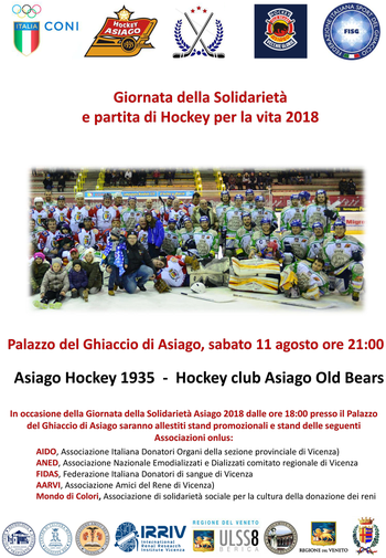 Partita hockey per la vita 2018 Partita hockey per la vita 2018