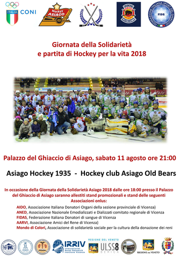 Partita hockey per la vita 2018