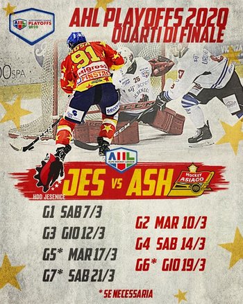 Quarti finale hockey Asiago 2020